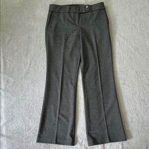 Ann Taylor LOFT Gray Black White Flared Dress Petite Pants 4P